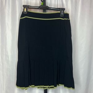 Vertigo Paris Pleated Skirt Black Green, size XL